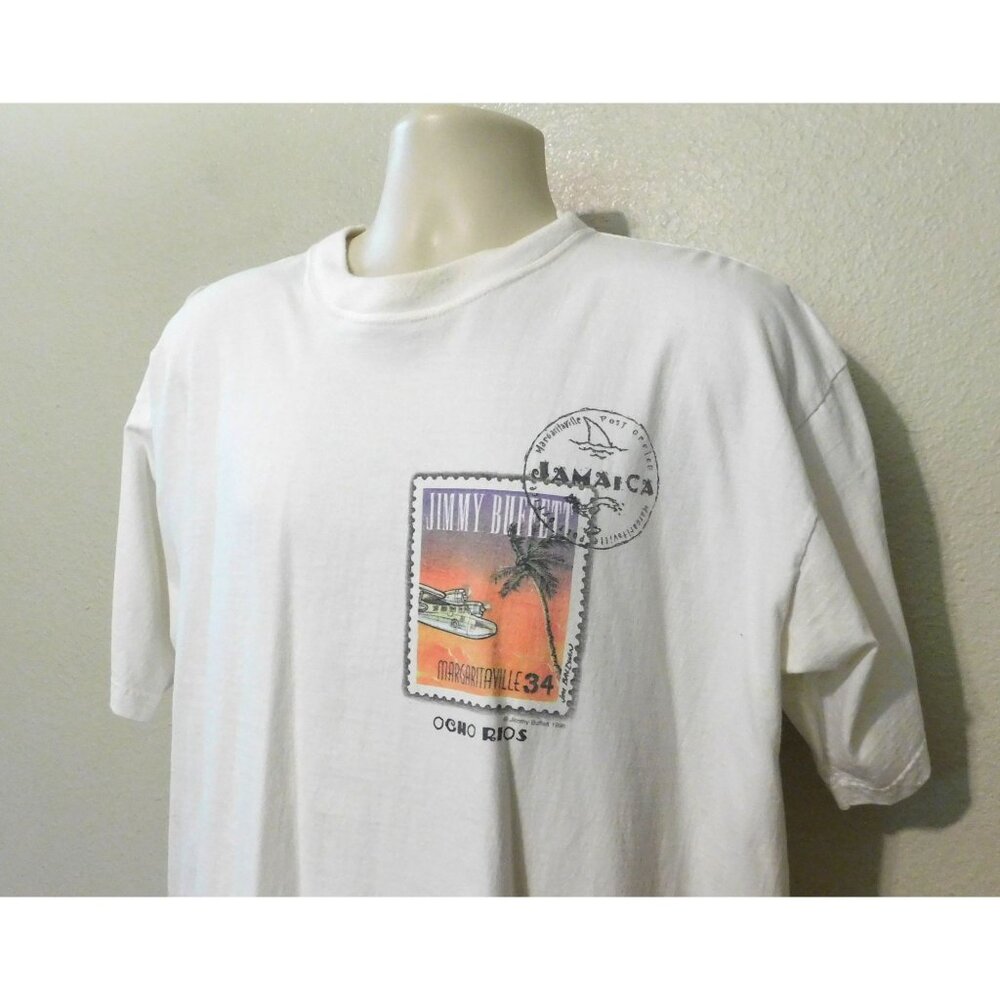 Jimmy Buffett Margaritaville Tee Shirt XL Ocho Rios Jamaica White Vintage 1998 - Picture 2 of 10
